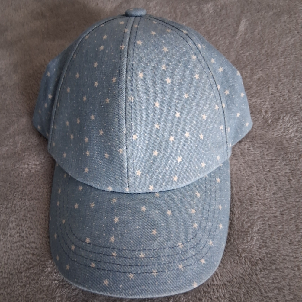 Chaps Blue Star Print Cap OS Adjustable Sliding Strapback Hat - Picture 2 of 5